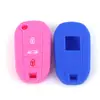 Aplicable a Peugeot 3008 Funda de Silicona para Llave Plegable 3 Llaves Universal Cubierta Antigolpes Cubierta Protectora Antirrobo para Llave de Coche