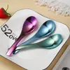Colher de Titânio Puro, Colher de Sopa em Liga de Titânio Cristal de Gelo, Utensílio de Mesa Conveniente para Acampamento ao Ar Livre e Piquenique, Colher de Refeição Doméstica