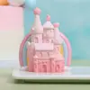Castillo de Ensueño Estilo Europeo Adornos para Hornear Pasteles de Cumpleaños Infantiles Decoraciones para Mesa de Postres de Niñas Artesanías de Resina