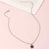 NZ2052 Joyería de moda transfronteriza europea y americana, cadena de clavícula con cuentas redondas creativas, collar de flores con gotas de aceite suave y bonito para mujer