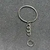 Llavero Plano Cadena de Cuatro Secciones Colgante de Metal Material Hecho a Mano Accesorios para Llavero Llavero de Acero Inoxidable
