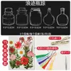 Marcador de Página Transparente com Flores Secas Dia das Mães Kit de Material DIY Presente Folha Veio da Folha Flor Prensada Espécime de Folha