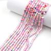 Piezas de Cerámica Suave Perlada DIY Hecho a Mano Cadena para Teléfono Móvil con Cuentas Junta Redonda Accesorios de Joyería 6Mmab Color Rebanadas de Cerámica Suave Cuentas Sueltas