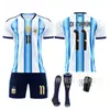A2026 Copa del Mundo Argentina Uniforme de Fútbol Local Set No. 10 Camiseta Messi No. 11 Di María No. 21 Di Ba