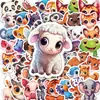 100 Pegatinas de Animales Lindos Dibujados a Mano con Ojos Grandes para Compras Directas Transfronterizas Recompensas de Iluminación Infantil Pegatinas para Botellas de Agua y Refrigeradores DIY