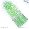 Amazon quente misturado lantejoulas verde rosa glitter unha beleza lantejoulas joias diamante esmalte cola glitter pó
