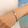Pulseira com Contas de Coração de Design Nicho Estilo Ins Europeu e Americano Pulseira Versátil de Alta Qualidade em Formato de Coração para Meninas