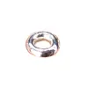 Plata de Ley S925 Círculo de Burbujas Enrollado Aro Cerrado Separador Pulsera Tejida Collar Accesorios Hechos a Mano para DIY