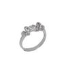 Anillo abierto de plata S925 para mujer, anillo ajustable para dedo, con perla, 7-8 accesorios semiacabados, soporte vacío 05