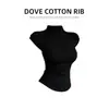 Moda de Rua Menina Quente Camiseta Sem Manga Gola Alta Meia Manga Colete Simples Feminino Slim Fit Camiseta Top Colete Roupa de Verão Feminina