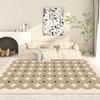 Alfombra Minimalista de Estilo Japonés en Stock para Sala de Estar, Rayada para Hogar Dormitorio Cubierta Completa Imitación Cachemira Cómoda Alfombra de Piso, Decoración para el Hogar Estilo Ins