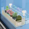 Estante con ventosa para balcón, tendedero de flores colgante, soporte para macetas de barandilla, soporte de pared para macetas, solución de almacenamiento para suculentas y plantas verdes