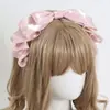 Diadema Retro Negra Multicapa con Lazo para Mujer Lolita Tocado Dulce Estilo Corte Accesorios Femeninos Diadema
