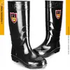 Botas de Lluvia para Hombre Protección Laboral Caña Alta Más Terciopelo Impermeables Antideslizantes Engrosadas Resistentes a Ácidos y Álcalis Zapatos de Agua de Invierno Botas de Goma de Cocina