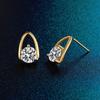 Explosiones de comercio exterior transfronterizo Aretes de moissanita color D plata de ley 925 vive simple moda aretes Joker suministro directo de fábrica