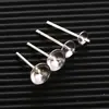 Accesorios de Plata de Ley S925 Soportes para Perlas Agujas para Pendientes con Clavos Colgantes para Orejas Soportes para Cuentas Tazón para Manualidades Agujas Vacías Agujas de Cabeza Cóncava Venta al por Mayor