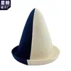 Chapéu pontudo chapéu pontudo de bolinhas coloridas Halloween chapéu amarelo vermelho chapéu de não tecido festival chapéu de apresentação infantil