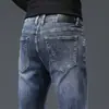 Nueva colección de Primavera y Otoño: jeans ajustados para hombre, pantalones rectos de negocios casual, pantalones largos para hombre