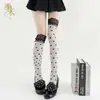 Calcetines Retro de Lunares con Encaje hasta la Rodilla de Fin de Temporada, Medias Sexys de Puro Deseo, Calcetines de Burbuja de Lunares en Color Contrastante, Medias Y2K de Chica Hot