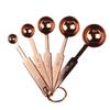 Venta al por mayor de fábrica juego de 10 piezas de taza medidora de acero inoxidable cobre oro rosa cuchara para condimentos de cocina traje para hornear venta al por mayor