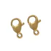 Fecho Lagosta de Aço Inoxidável Ouro Forjado Pulseira Pingente Corrente de Bolsa Anel de Conexão Acessórios de Joias Metálicas Artesanais DIY com Contas