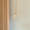 Colar Pingente Bússola Estrela Popular do Xiaohongshu Corrente Clavicular Feminina Acessórios de Moda de Alta Qualidade Colar Drop Shipping