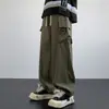 Ropa para Hombre Enbu Pantalones de Trabajo de Pierna Recta Estilo Japonés para Hombre Otoño Modernos Versátiles Sueltos Deportivos Casuales de Pierna Ancha Largos