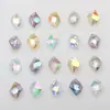 Pingente de furo único em formato de losango oblíquo 12x15MM contas de vidro de cristal mágico acessórios para joias diy acessórios para brincos e colares