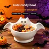 Nuevo producto transfronterizo: Lindo tazón de almacenamiento con forma de murciélago para Halloween, adorno de decoración del hogar adecuado para almacenamiento multifuncional