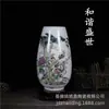 Cerâmica de Jingdezhen Pequenos Vasos Ornamentos Sala de Estar Arranjo de Flores Flor Seca Decorações Chinesas para Casa Artesanato para Gabinete de TV