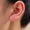 Exportação TikTok Brincos Simples Redondos Combinados para Deslocamento Diário Versátil Versão Coreana Fashionável Fabricante Atacado