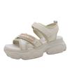 Comércio Exterior Esportes Torre Sandálias Femininas 2021 Verão Novo estilo coreano Velcro em Sapatos da Moda com Solado Grosso Elevado