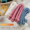 Meias de Veludo Coral Novas de Outono e Inverno para Mulheres, Cachecol de Desenho Animado, Meias de Chão de Urso, Meias de Dormir para Casa, Meias Grossas Quentes Femininas