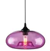 Lámpara colgante creativa minimalista moderna de bola de cristal de colores para pasillo, lámpara colgante pequeña de una sola cabeza nórdica para dormitorio, comedor, mesa, barra