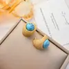 Brincos Geométricos em Forma de C com Textura Americana Personalizados, Brincos Elegantes de Luxo Acessível de Nicho da Moda, Brincos Retrô de Alta Qualidade para Mulheres