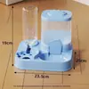 Tigela para gato, tigela para cachorro, tigela de ração para gato, dispensador automático de ração para gato, dispensador de água, tigelas duplas de aço inoxidável integradas para pet
