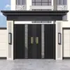 Porta de Pátio em Liga de Alumínio Estilo Chinês, Porta de Vila em Ferro Forjado, Porta de Casa Autoconstruída Rural em Aço Inoxidável