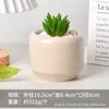 Vaso de Flores Cerâmico para Suculentas Moderno Estilo Ins Minimalista Nórdico, Simples para Interior Criativo Redondo Doméstico para Plantas Verdes Vaso de Flores de Luxo
