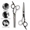 Bestseller Transfronterizo en Amazon: Tijeras Adelgazadoras Planas de Acero Inoxidable Negro y Plateado Todo en Uno para Peluquería Casera