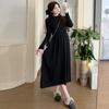 Vestido de Tricô Jingqi para Maternidade Primavera e Outono Novo Estilo 2025 Saia Justa Saia Base Mãe Grávida Alta Qualidade