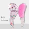 Peine Transparente de Dibujos Animados de Unicornio para Niños Peine Brillante Lindo Peine para el Cabello Anti-Nudos Peine Masajeador con Cojín de Aire