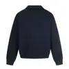 Sudadera con media cremallera y cuello polo, color liso, estilo retro americano simple, holgada, nueva para la primavera de 2026