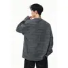 Nuevo Top Casual de Raya Hermosa para Hombre, Estilo Retro Americano, Corte Relajado y Holgado para Adolescentes - 280G Otoño/Invierno 2026