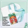 Nuevo estilo tarjetero para niñas, gafete de identificación de estudiante, funda para tarjeta con cordón para cuello anti-pérdida, protector de tarjeta de identificación unisex, estuche rígido