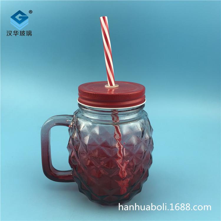 带把玻璃果汁杯