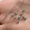 Cierre de posicionamiento de cobre, estilo de cuenta redonda y cilíndrica, color dorado y plateado, múltiples tamaños, accesorio de fijación antideslizante para pulsera y collar DIY