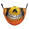 Impresión Digital Halloween Cara Divertida Calavera Calavera Adulto Doble Capa Ajustable Colgante de Oreja Máscara para Vida al Aire Libre