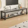 Mueble de TV para apartamentos pequeños, estante de suelo de mármol minimalista moderno de lujo ligero para dormitorio, mesa de centro multicapa para sala de estar del hogar