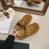 Zapatos Birkenstock Franceses de Suela Gruesa para Aumentar la Altura Interior para Mujer Ropa Exterior Nuevo Estilo Otoño 2026 Personas Bajas Zapatos Birkenstock Zuecos Medios de Punta Cerrada