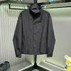 Estilo Nuevo de PrimaveraChaqueta Negra de Samurái con Cuello AltoVersátil Cuello Alto Color Sólido Cómodo Diseño Versátil Chaqueta Casual Hombre